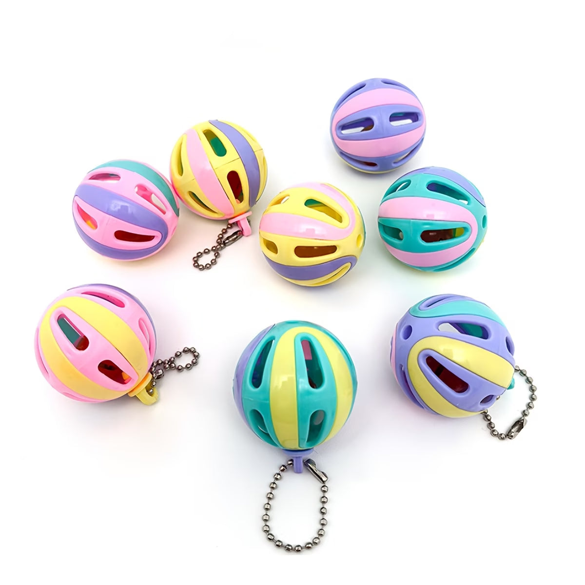 Interactive Bell Cat Toy Balls – Hollow Bite Resistant Pack for Indoor Cats