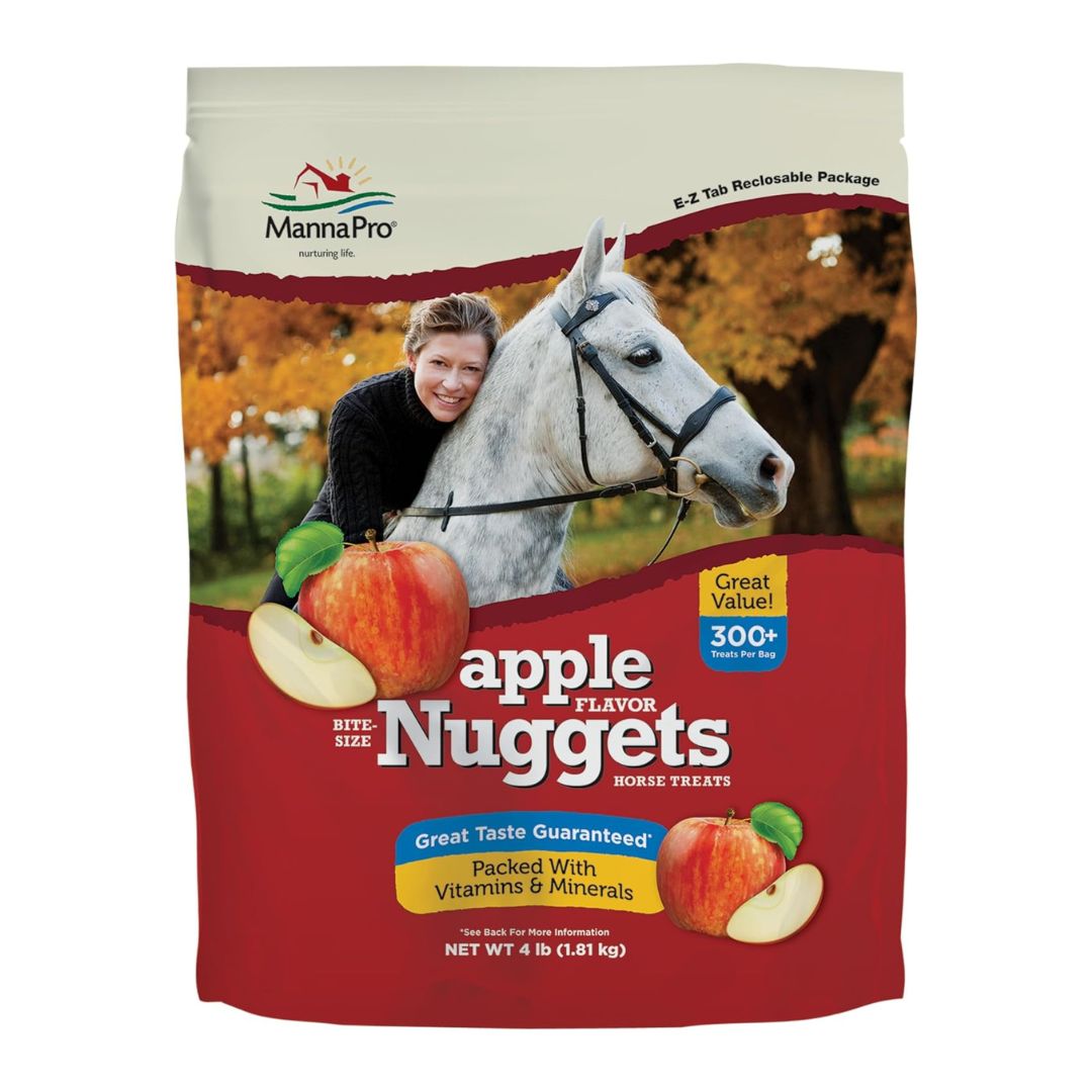 Manna Pro Apple Bite Size Nuggets Horse Treats 4 lb