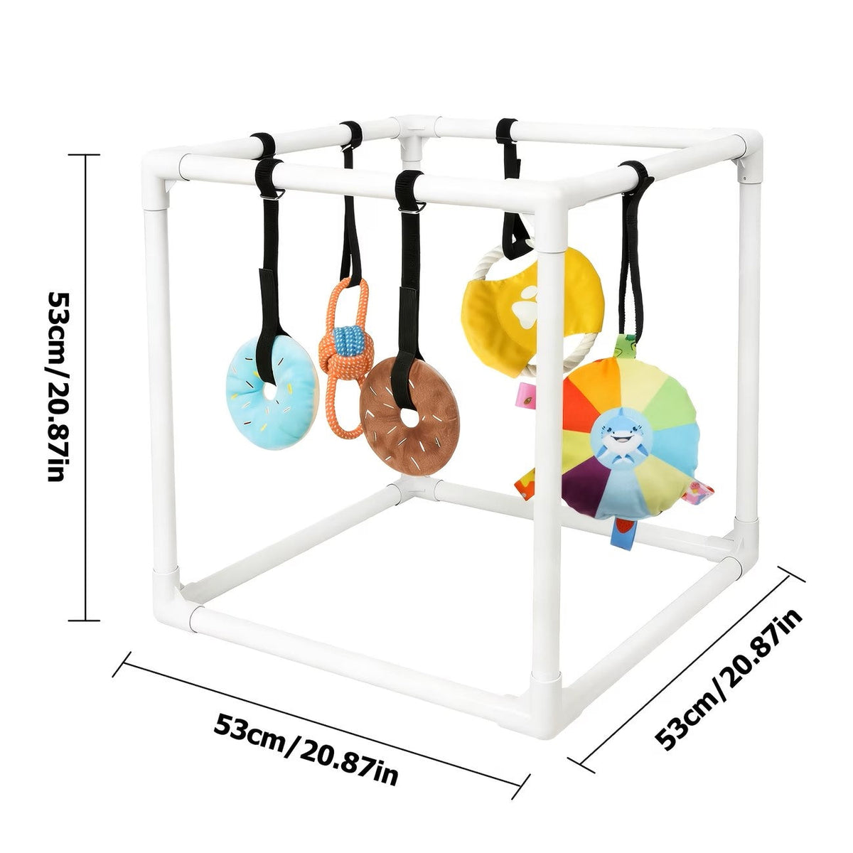 Puppy Play Gym – Indoor Dog Playground with 6 Hanging Toys for Puppies
