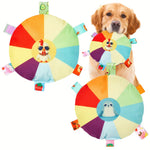 Colorful Squeaky Plush Disc Dog Toys for All Breeds – 2 Pack