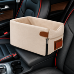 Car Console Pet Seat & Travel Carrier for Small Dogs & Cats