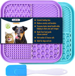 Pet Lick Mat Slow Feeder – Calming Silicone Bath Distraction Mat with Suction Cups