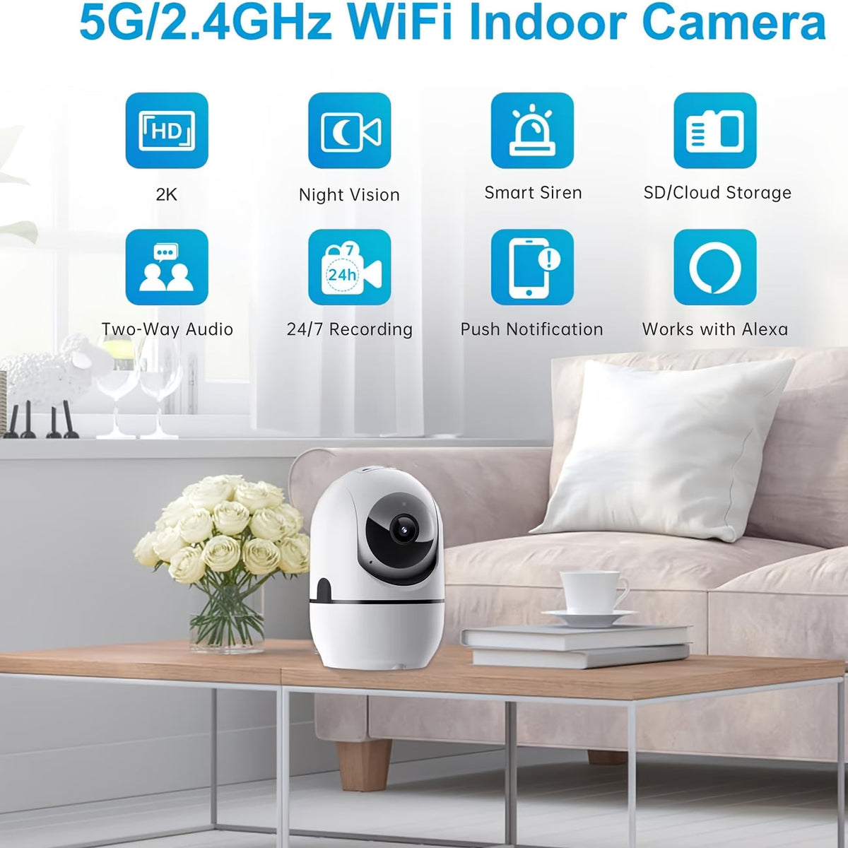 360 smart pet camera with night vision and two-way audio, image 9 of 10