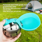 Portable Dog Water Bottle with Foldable Silicone Bowl – Dog Travel Water Bottle