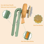 Self Cleaning Slicker Brush for Dogs and Cats – One Click Pet Hair Shedding Comb