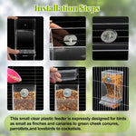 Automatic Bird Feeder Toy – Transparent Acrylic Food Container for Parrots and Cage Birds