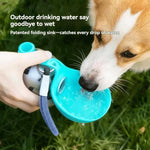 Portable Dog Water Bottle with Foldable Silicone Bowl – Dog Travel Water Bottle