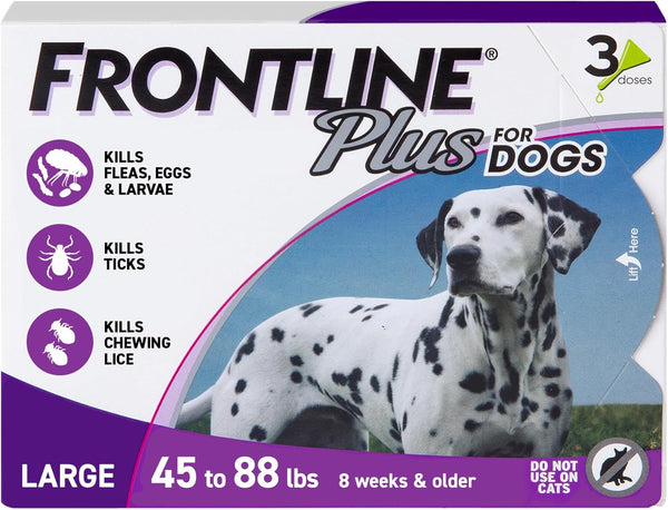 Frontline Plus Flea & Tick Treatment Large Dogs 45-88 lbs