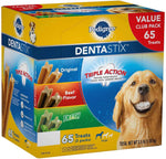 Pedigree Dentastix Variety Pack Dental Dog Treats - Original, Beef & Fresh, 65 Count, 3.5 lb