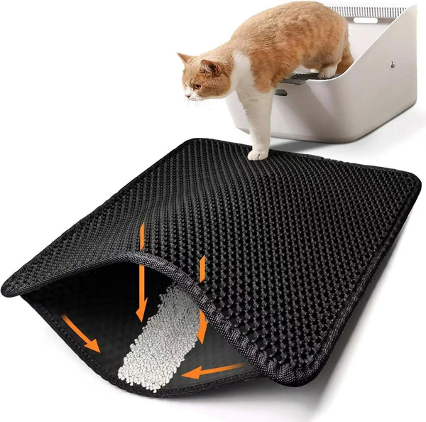 Cat Litter Trapping Mat – No Mess Litter Box Mat for Clean Floors