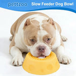 Dog Slow Feeder Bowl with Rolling Ball, No Mess Liquid Treat Lick Bowl, 2-In-1 Enrichment Feeder with Suction Cups