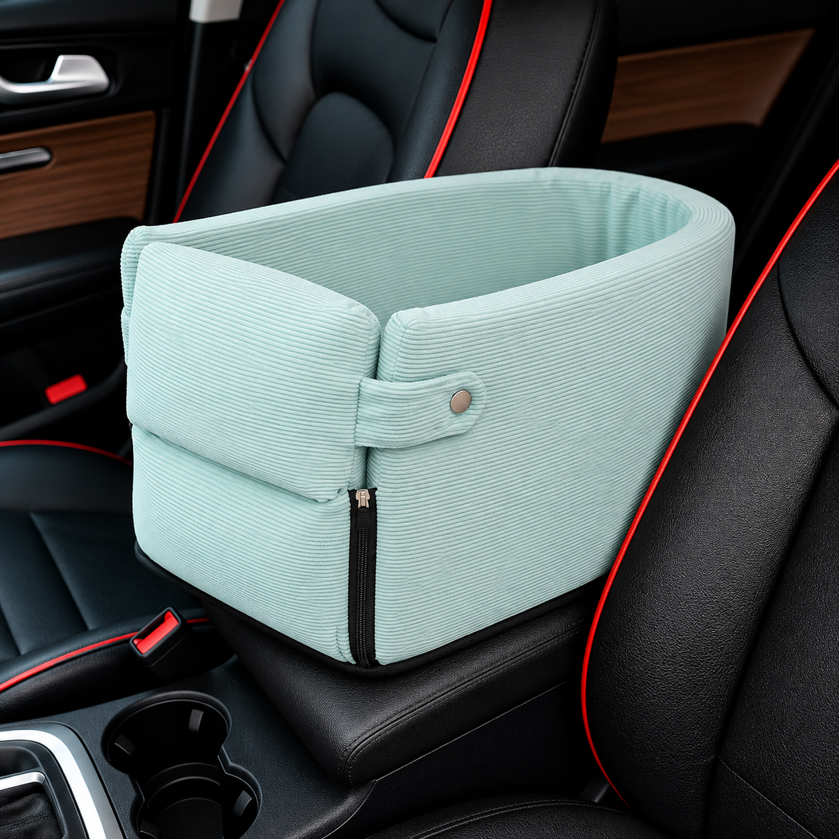 Car console pet seat and travel carrier for small dogs and cats, image 10 of 11