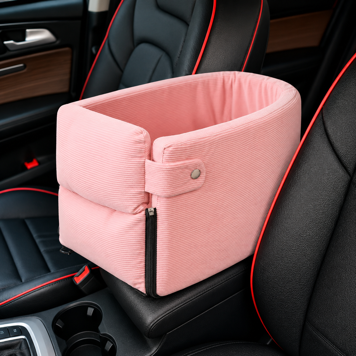 Car console pet seat and travel carrier for small dogs and cats, image 8 of 11