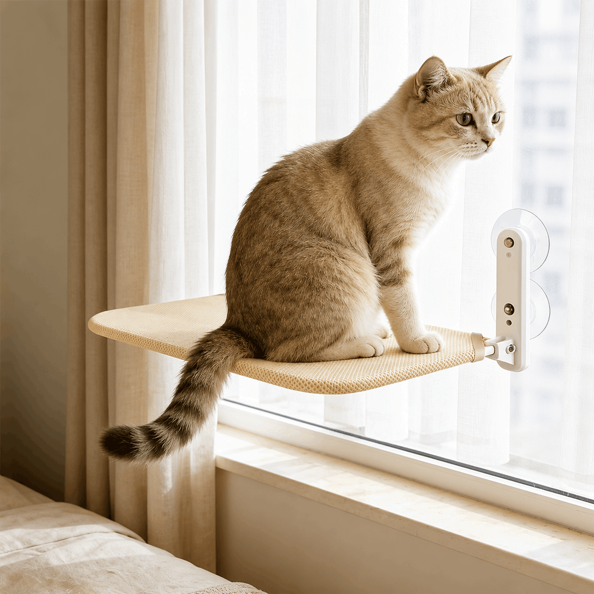 Suction-cup cat window perch hammock, image 5 of 7