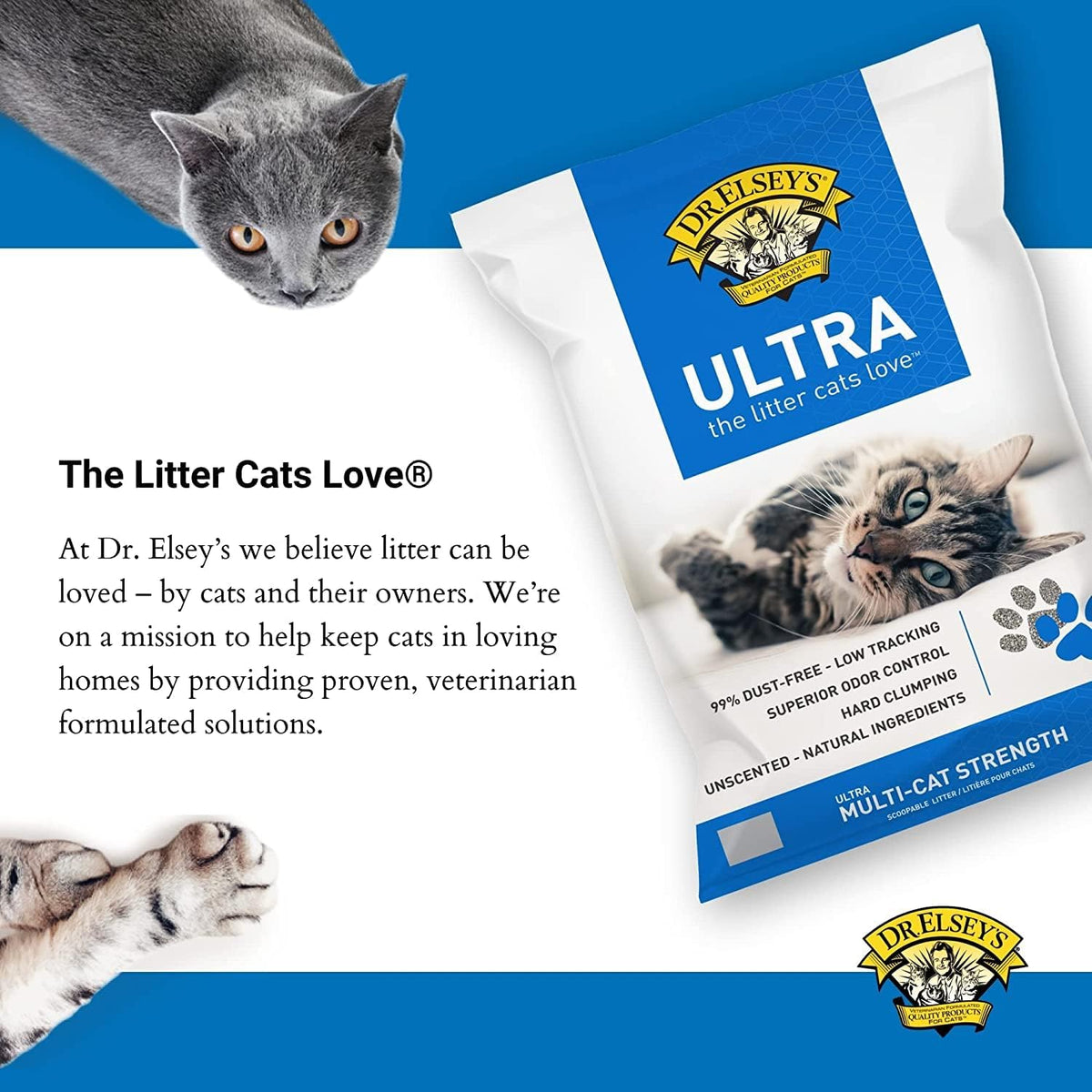Dr. Elsey's Ultra clumping cat litter, 40 lb bag, image 3 of 9