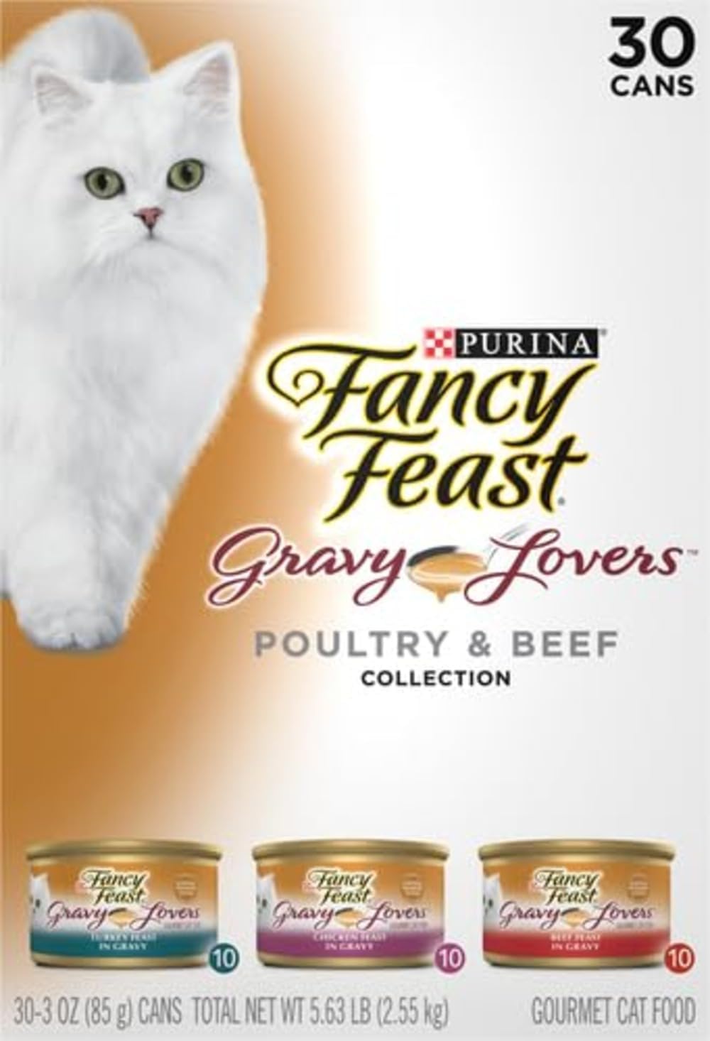 Fancy Feast Gravy Lovers wet cat food variety pack, 30 cans, image 12 of 13
