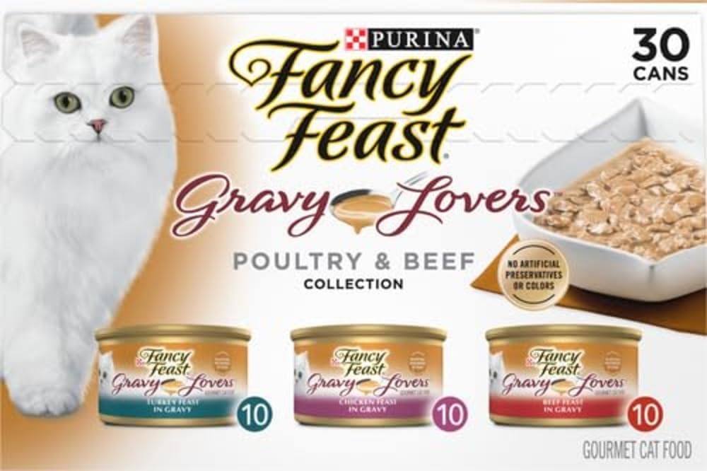 Fancy Feast Gravy Lovers wet cat food variety pack, 30 cans, image 13 of 13