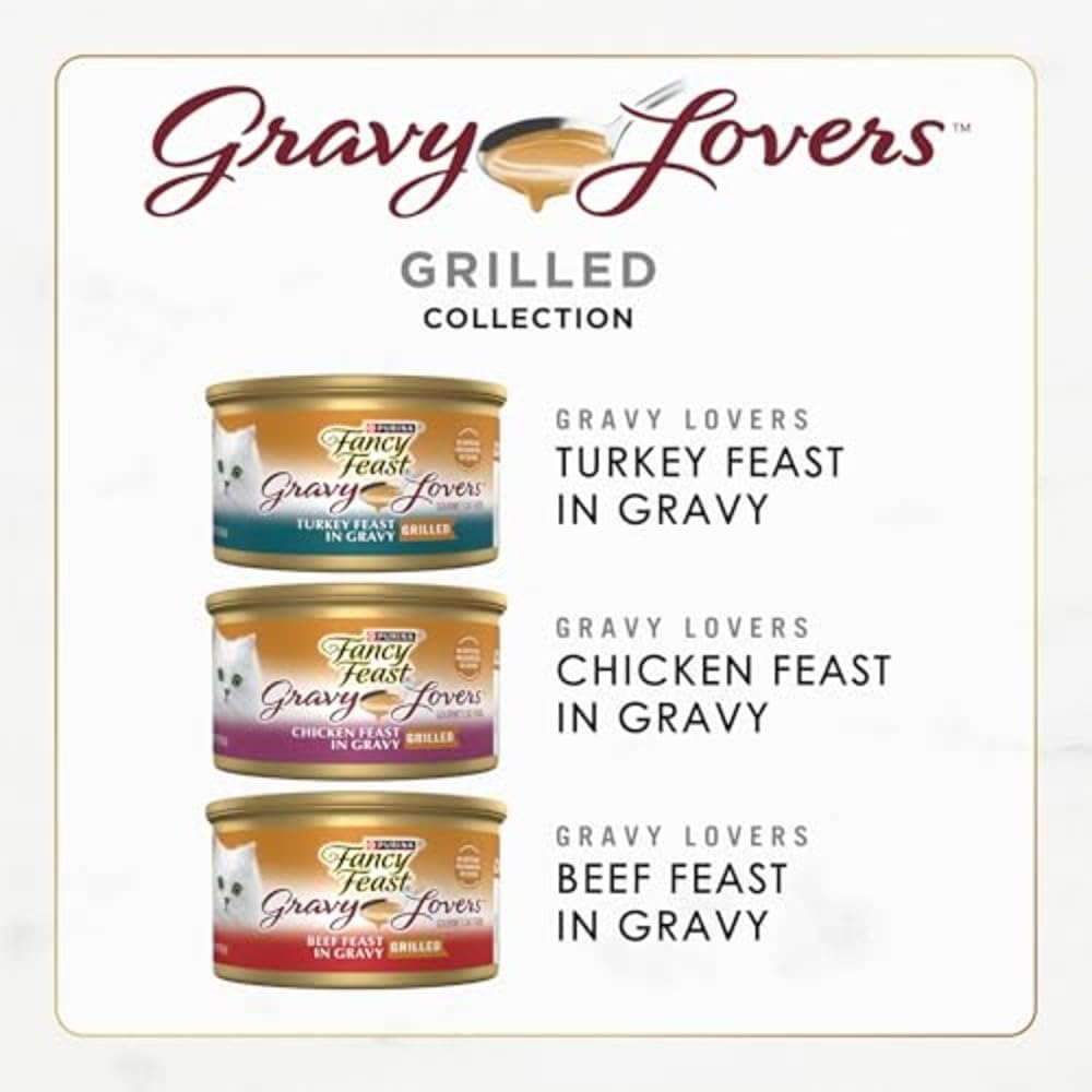 Fancy Feast Gravy Lovers wet cat food variety pack, 30 cans, image 3 of 13