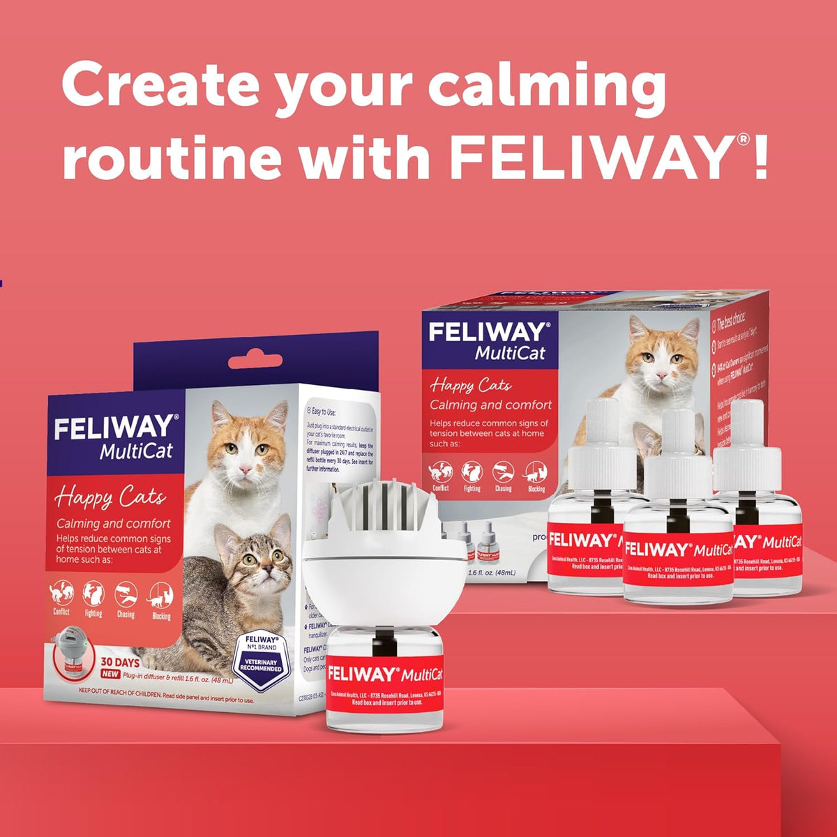 Feliway MultiCat calming diffuser refill, 3 pack, image 8 of 9