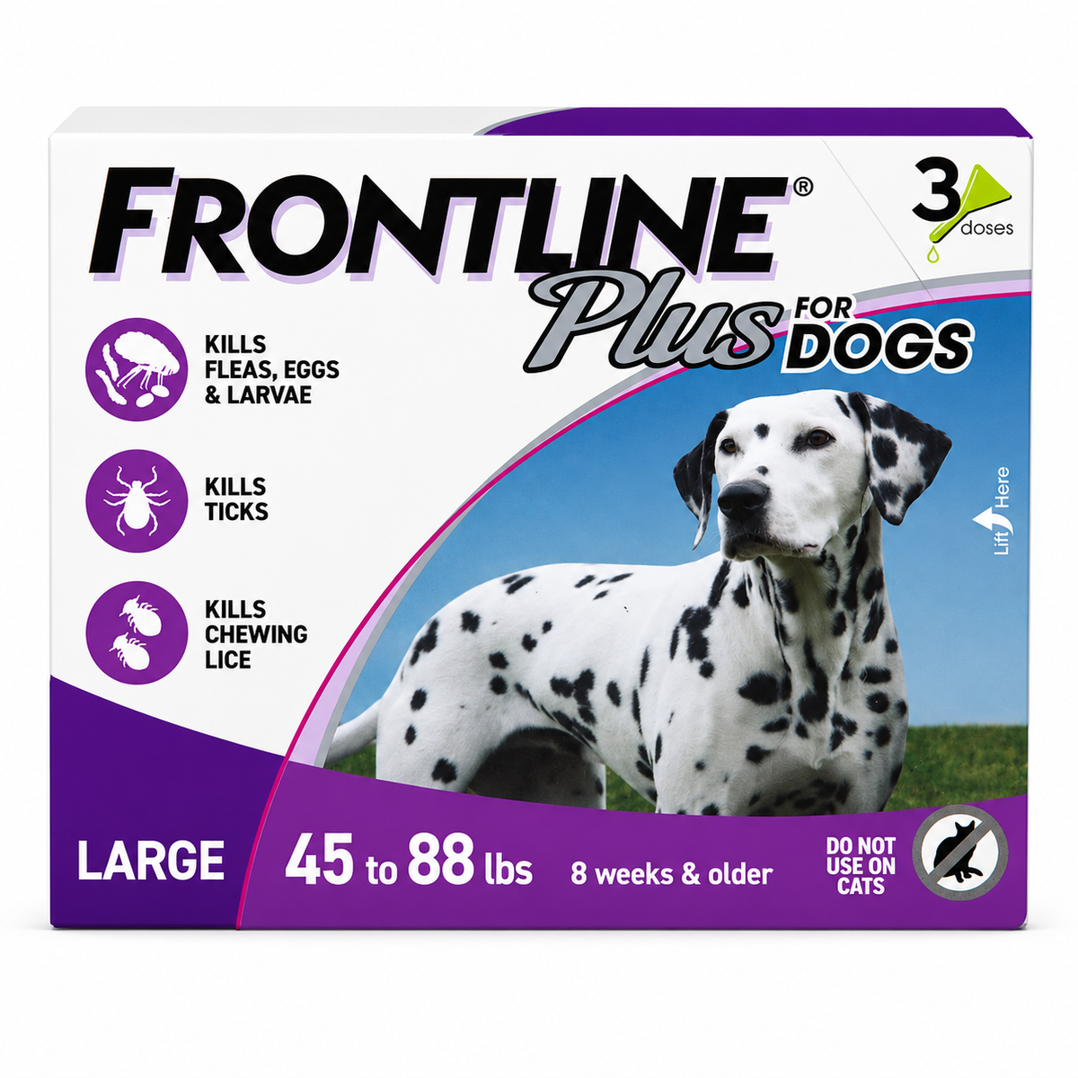 Frontline Plus flea and tick treatment for large dogs 45-88 lbs, image 9 of 9