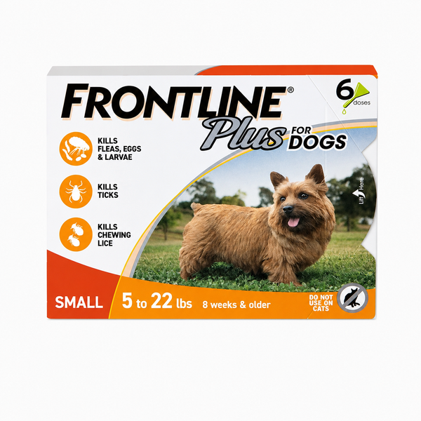 Frontline Plus for small dogs 5-22 lbs flea and tick treatment box