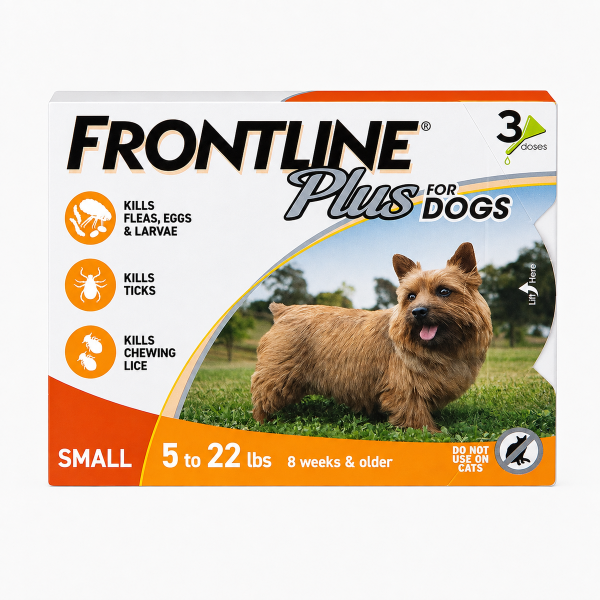 Frontline Plus flea and tick treatment for small dogs 5-22 lbs, image 2 of 9