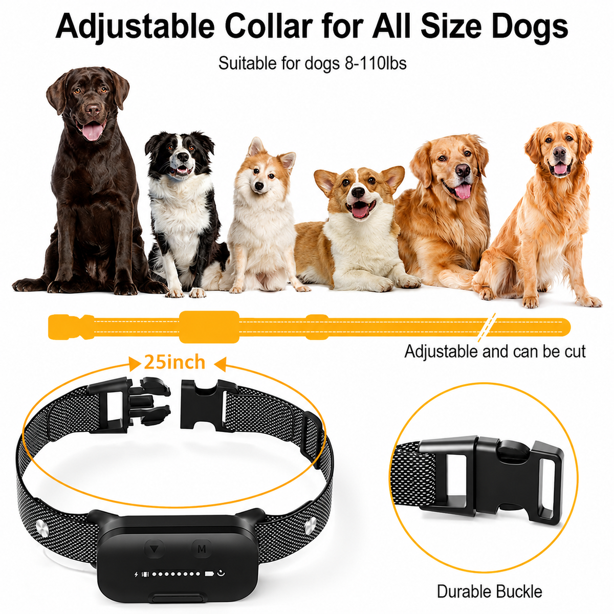 GPS smart bark control training collar, IP67 waterproof, image 7 of 7