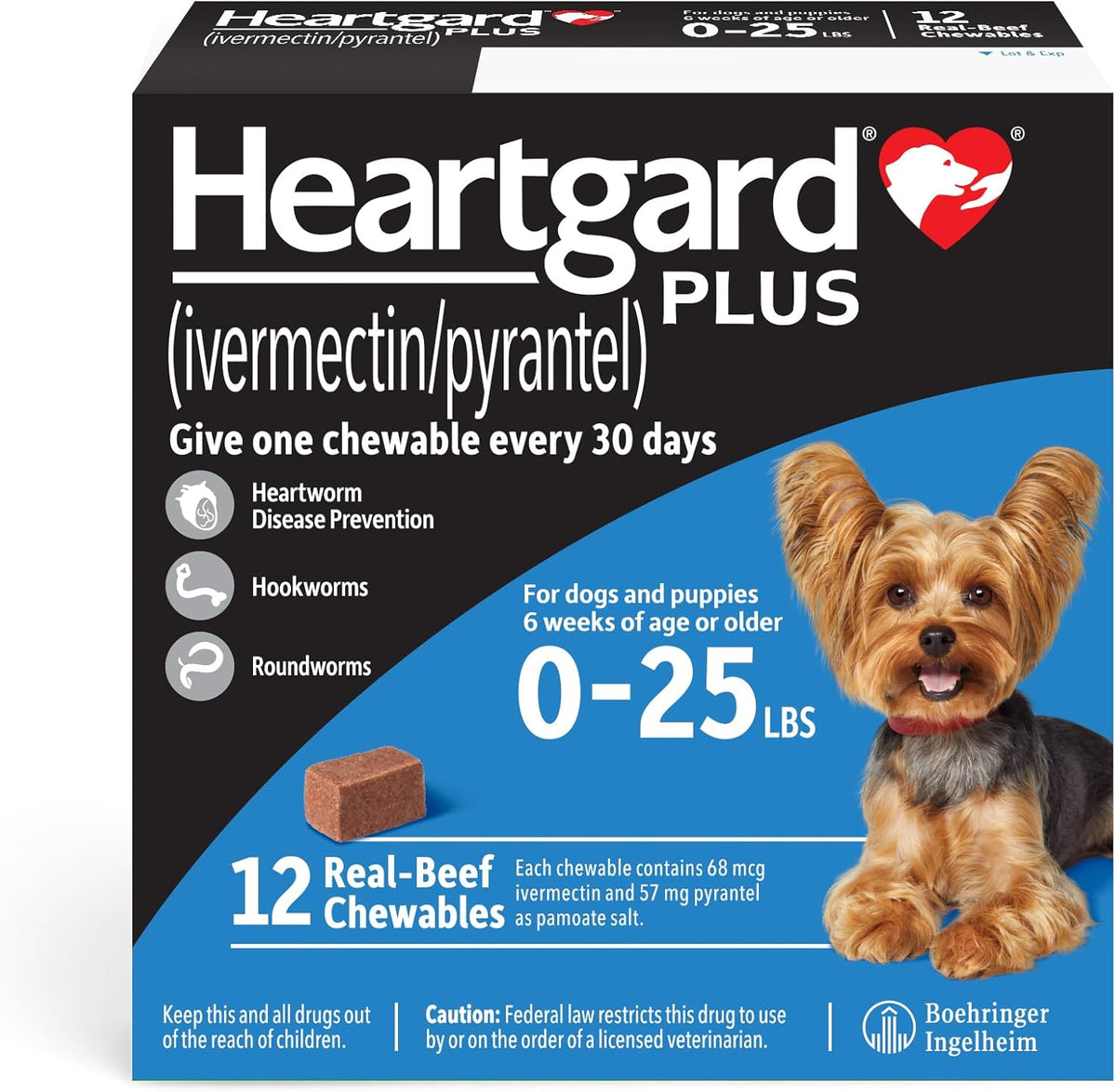 Heartgard Plus chewables for dogs 0-25 lbs, image 10 of 10