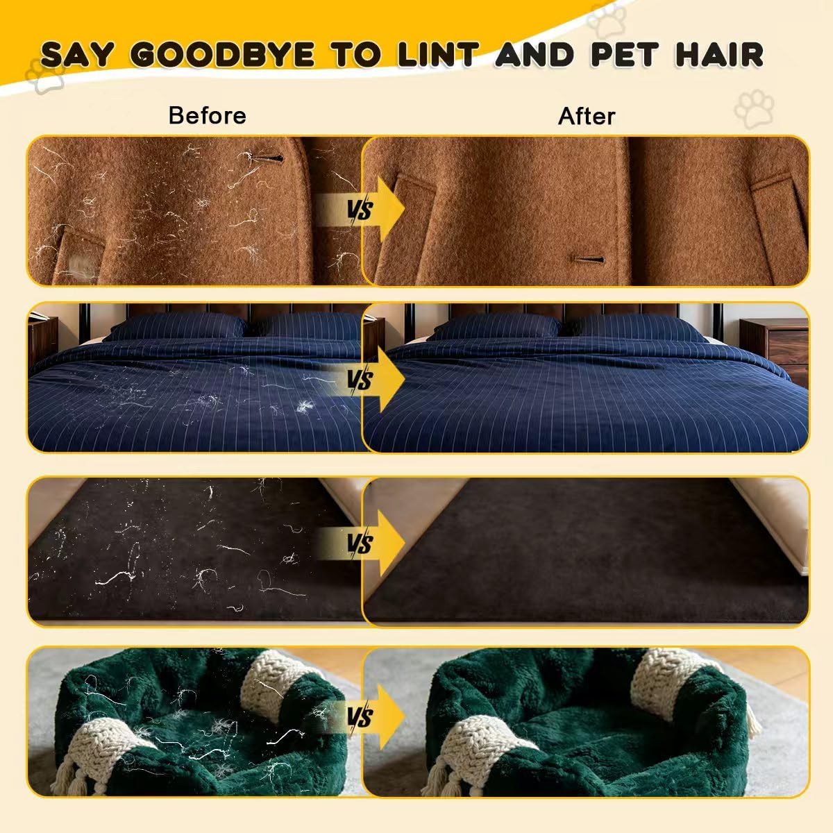 Pet grooming deshedding gloves for dogs and cats, image 2 of 5