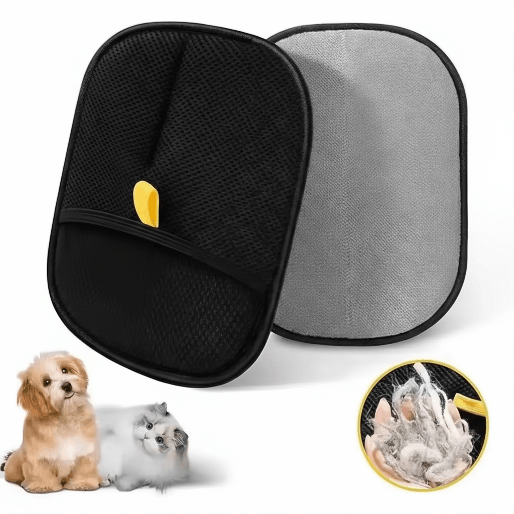 Pet grooming deshedding gloves for dogs and cats, image 4 of 5