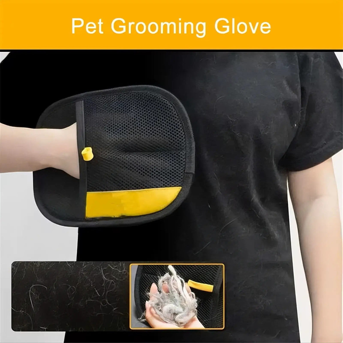 Pet grooming deshedding gloves for dogs and cats, image 5 of 5