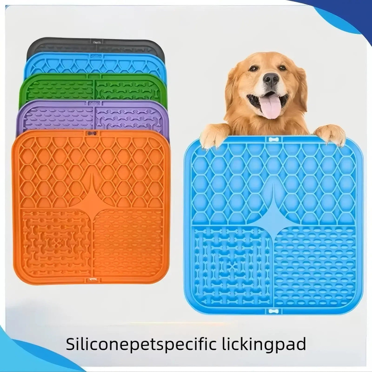 Silicone pet lick mat slow feeder with suction cups, image 14 of 18