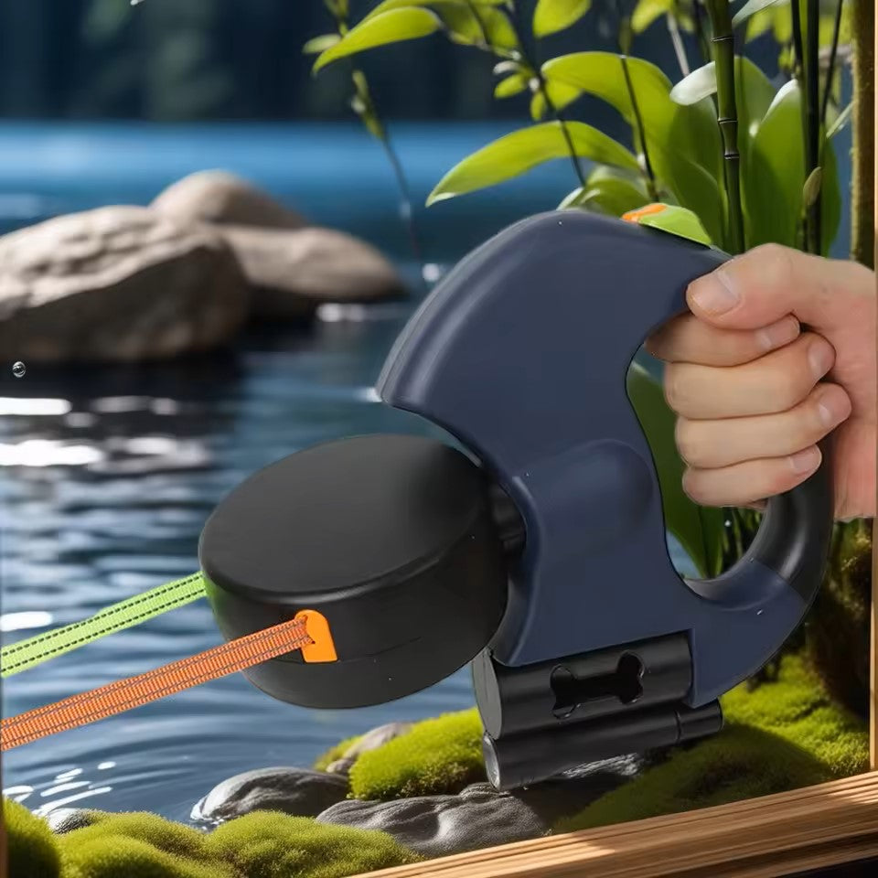 Retractable double dog leash with LED light, image 4 of 9