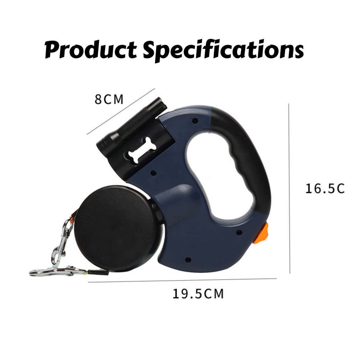 Retractable double dog leash with LED light, image 6 of 9