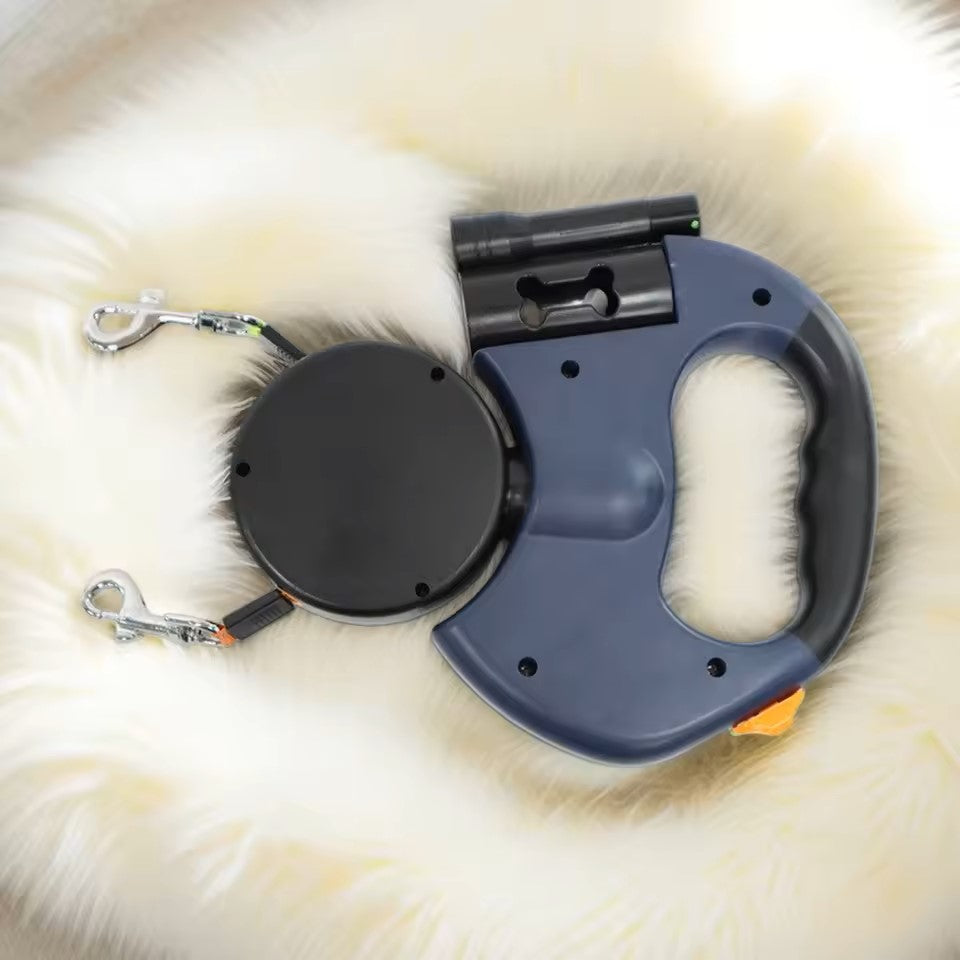 Retractable double dog leash with LED light, image 7 of 9