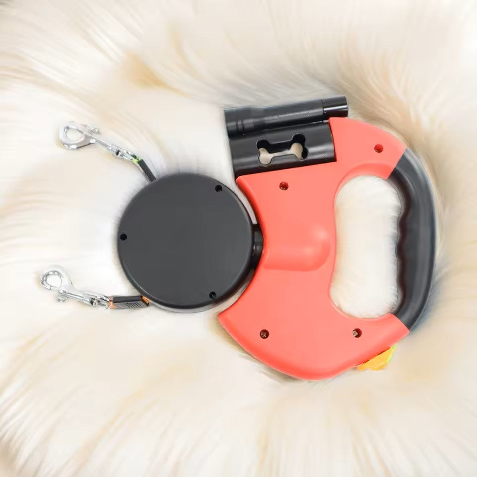 Retractable double dog leash with LED light, image 8 of 9