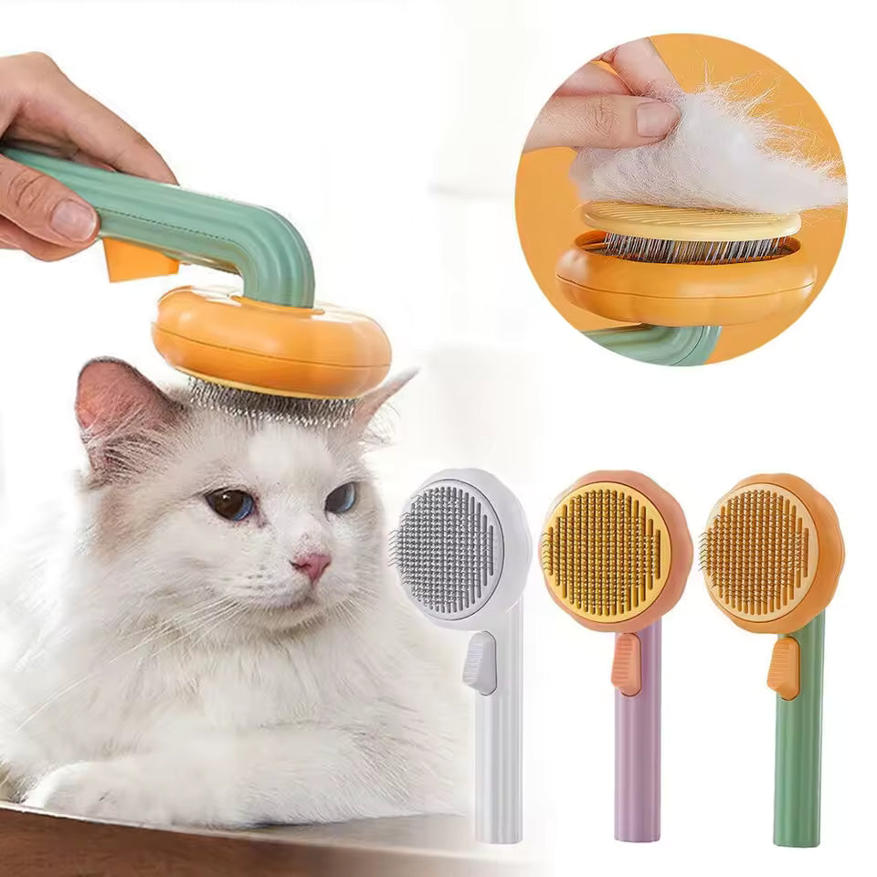 Self-cleaning slicker brush for dogs and cats, image 2 of 9