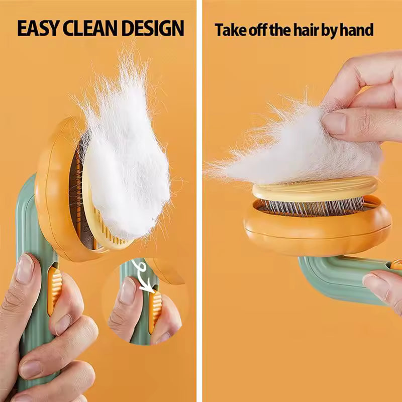 Self-cleaning slicker brush for dogs and cats, image 4 of 9