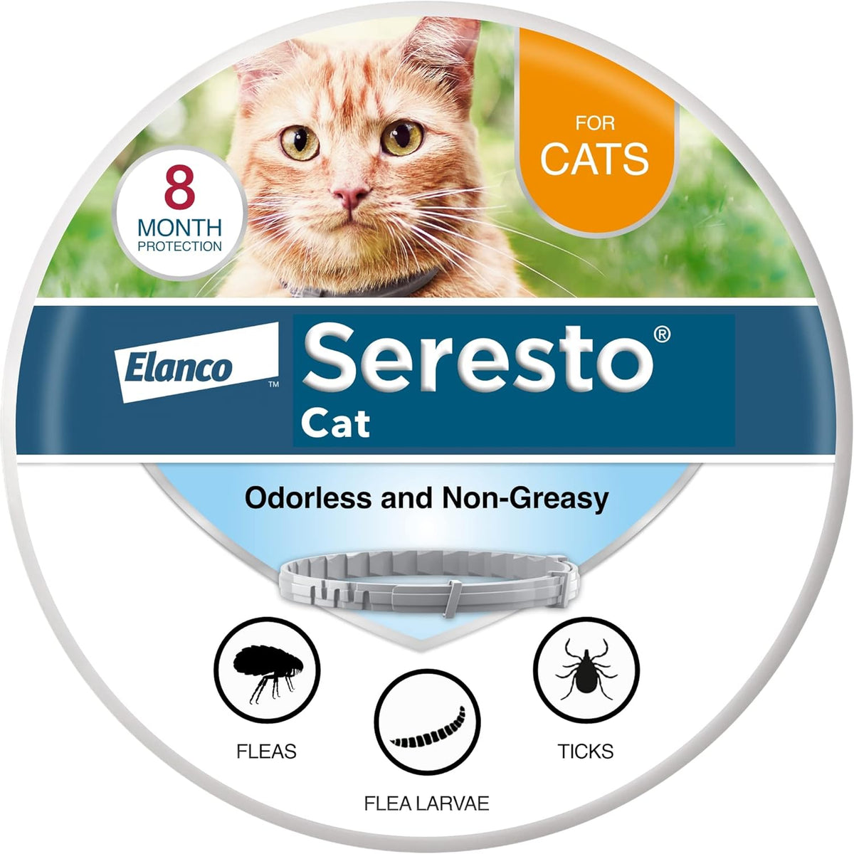 Seresto flea and tick collar for cats, 8 months protection