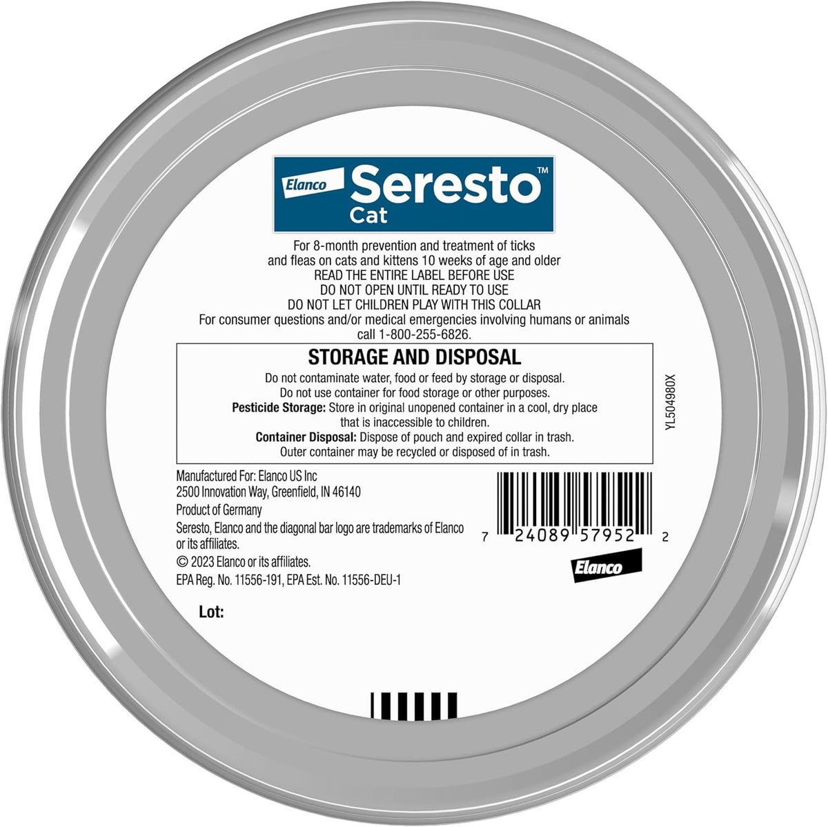 Seresto flea and tick collar for cats, 8 months protection, image 2 of 8
