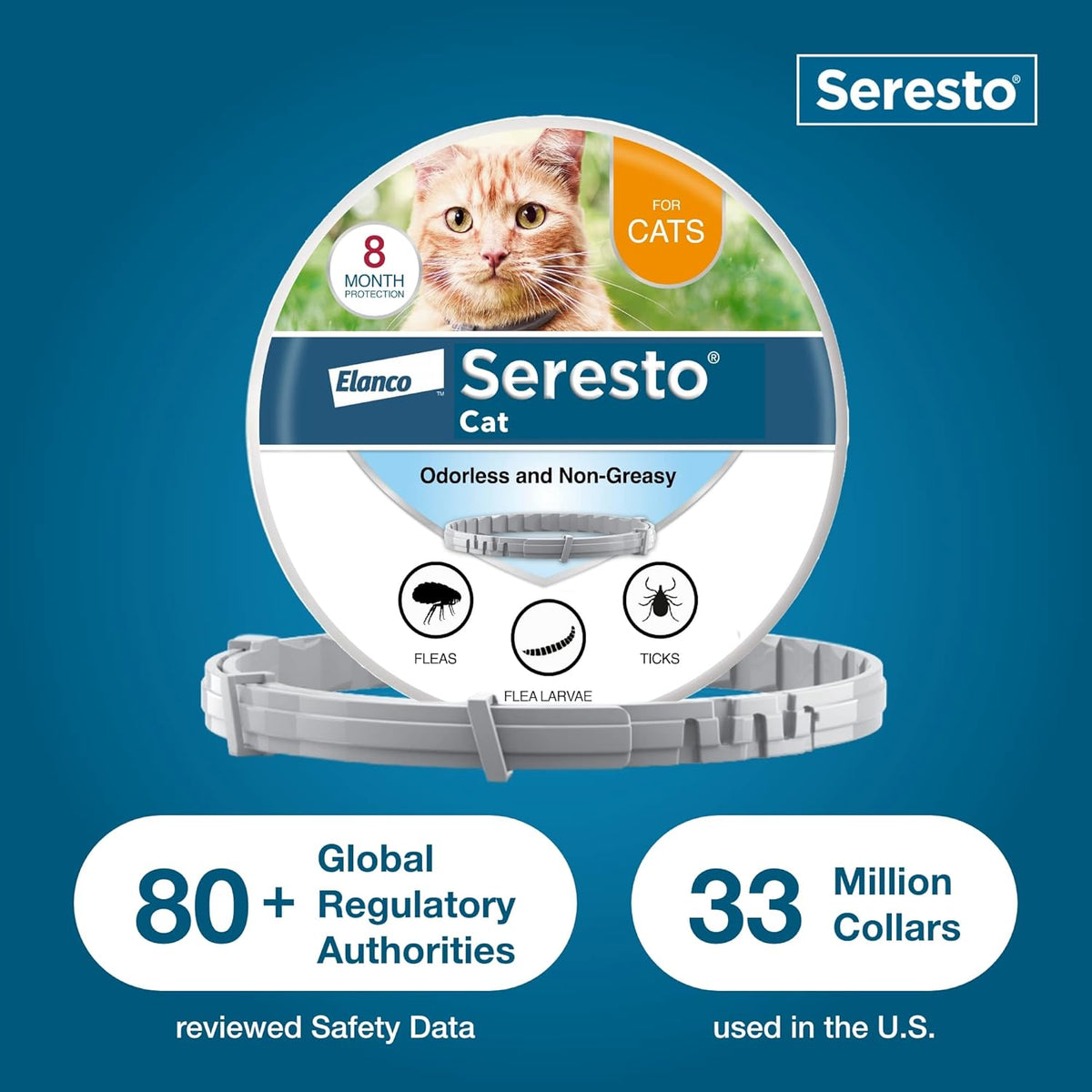 Seresto flea and tick collar for cats, 8 months protection, image 6 of 8