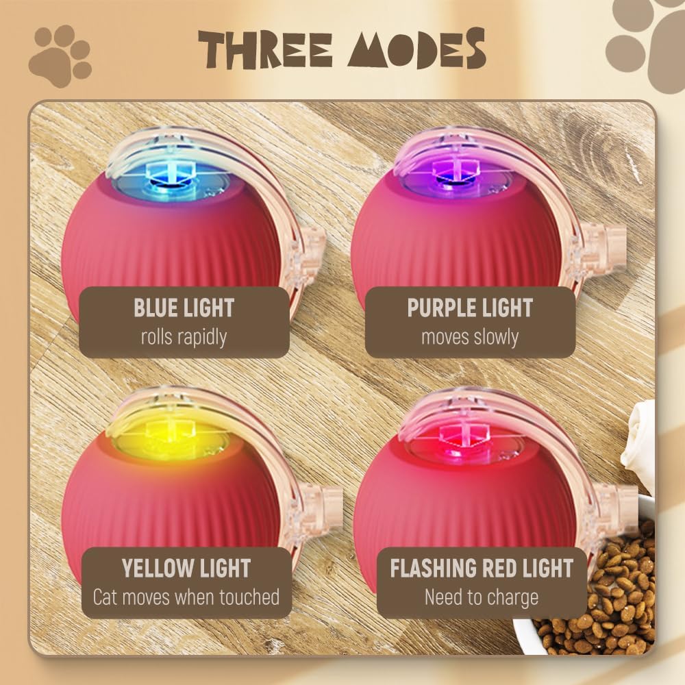 Smart self-rolling interactive pet ball, image 8 of 13
