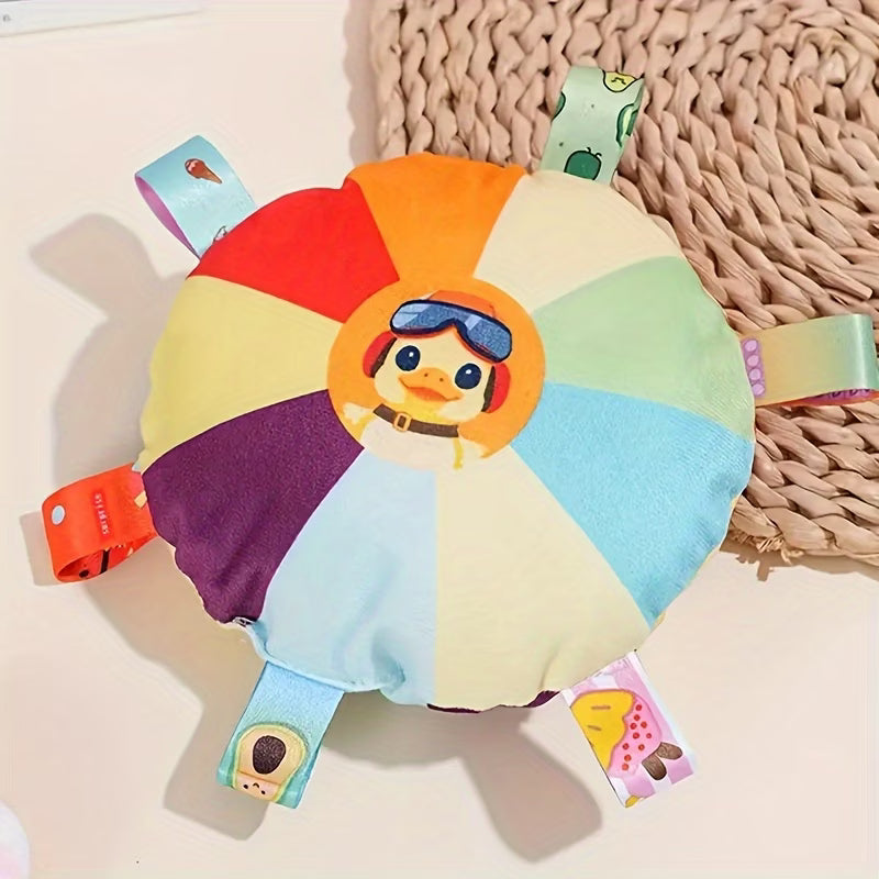 Colorful squeaky plush disc dog toys, 2 pack, image 5 of 7