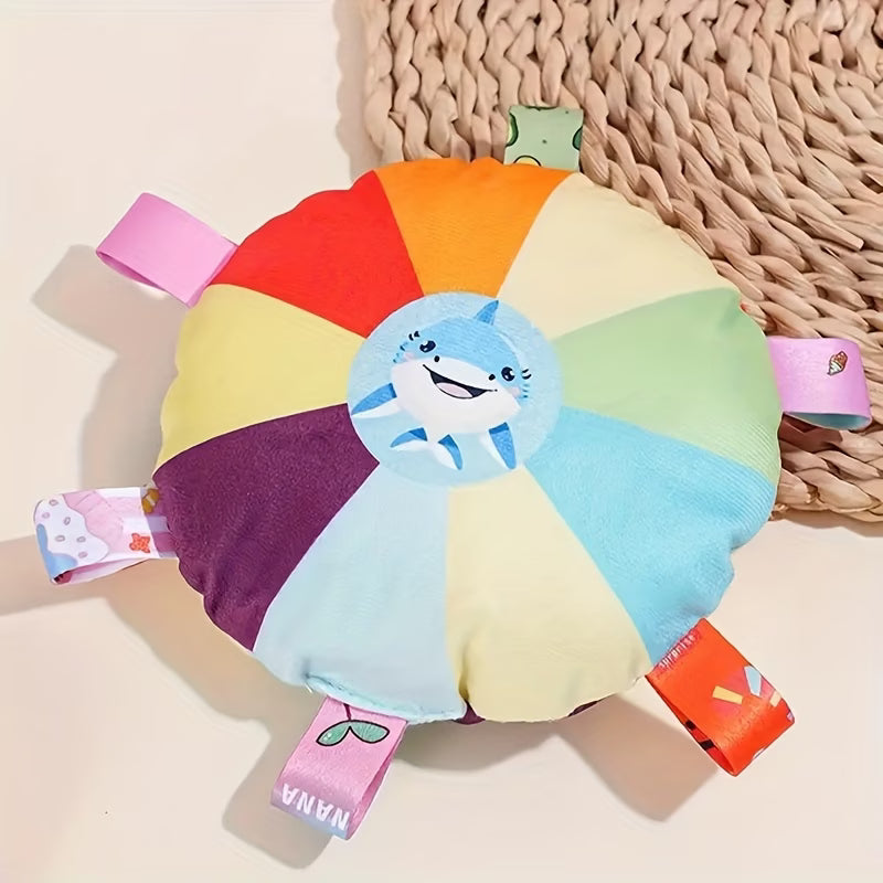 Colorful squeaky plush disc dog toys, 2 pack, image 6 of 7