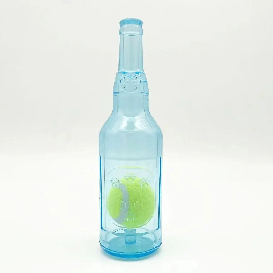 Squeaky tennis ball bottle dog chew toy, image 8 of 9