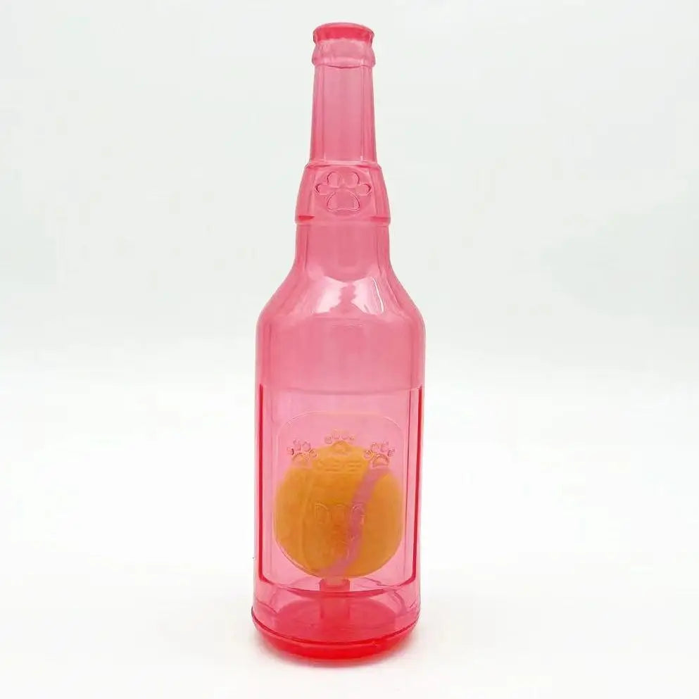 Squeaky tennis ball bottle dog chew toy, image 9 of 9