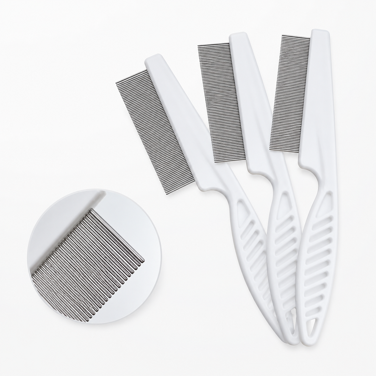 Stainless steel flea comb for dogs and cats, 2 pack, image 5 of 5