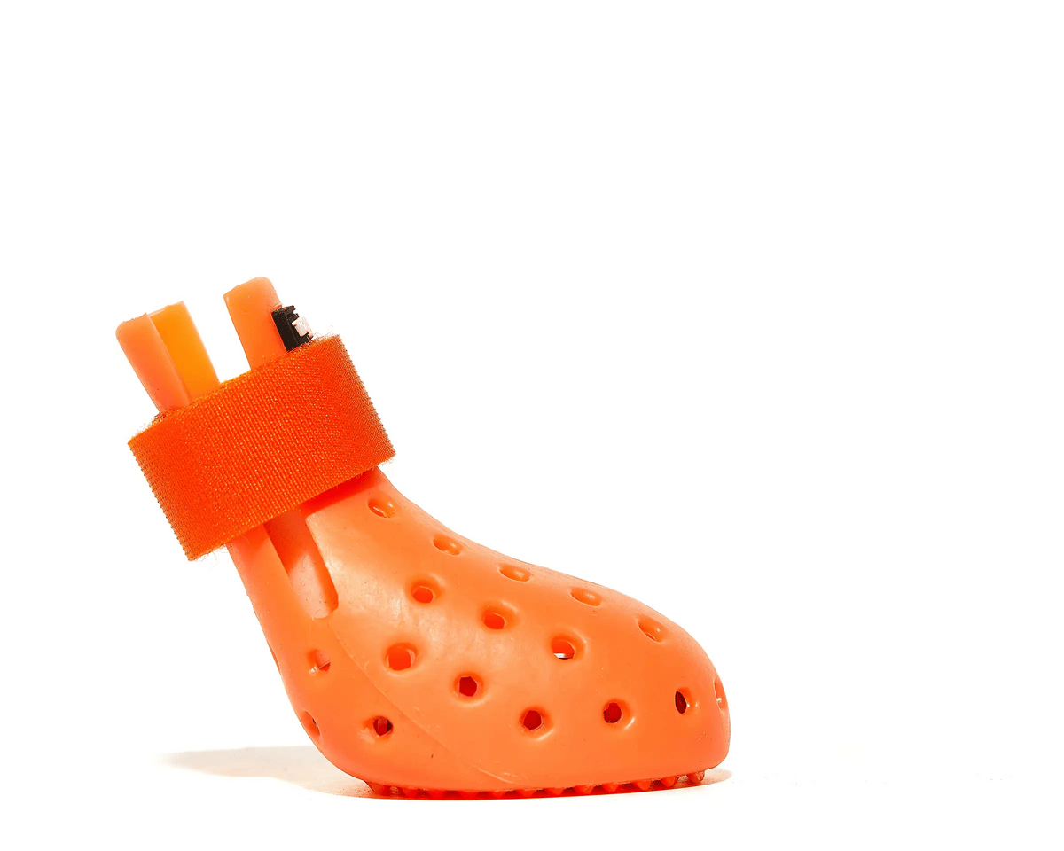 WagWellies Mojave dog boots in neon orange, image 5 of 10