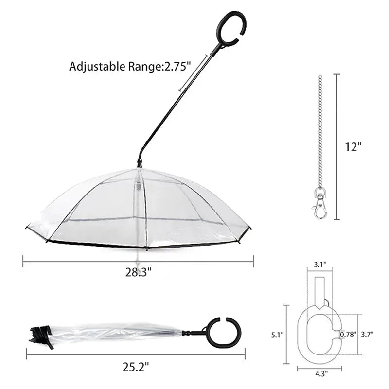 Windproof dog umbrella for walks, image 5 of 5