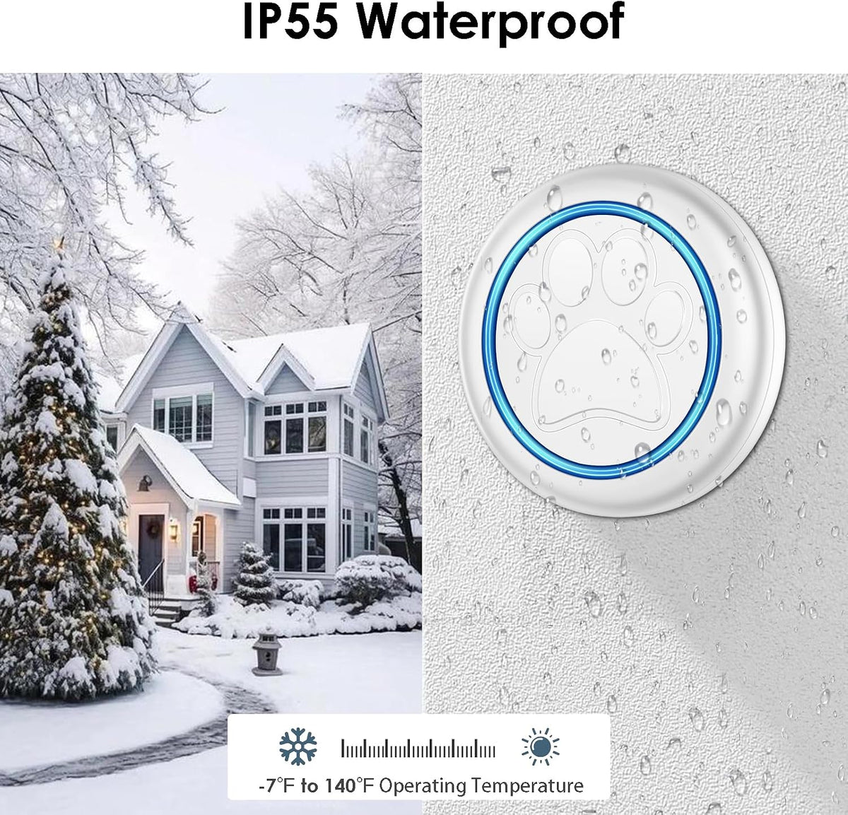 Wireless dog doorbell for potty training, 1000 ft range, image 5 of 6